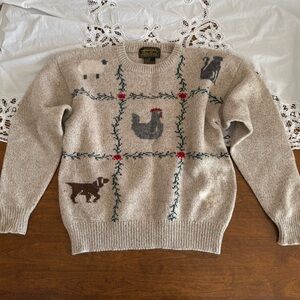 Eddie Bauer Farm Animal Wool Sweater